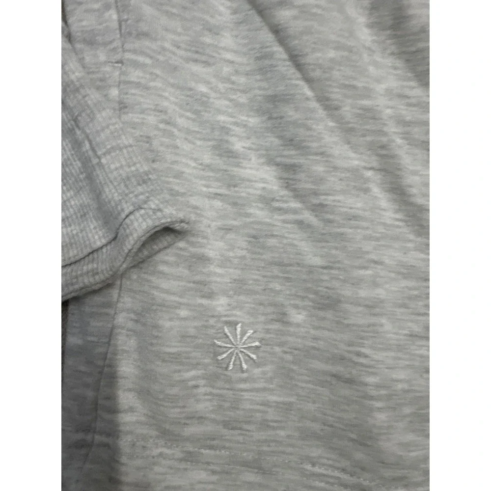 Athleta Pranayama Wrap Heathered Gray Open Front Cardigan XXS Thumbholes Shawl